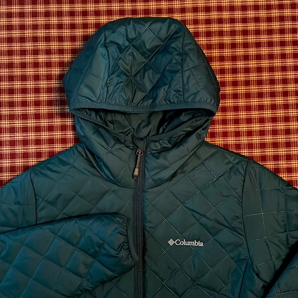 Woman’s Teal Columbia Omni-Heat Winter Coat Parka